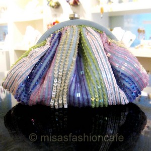 （画像用） SANTI サンティ クラッチ 　ストライプ