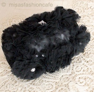 （画像用） SANTI サンティ クラッチ グレー&BLK （小）