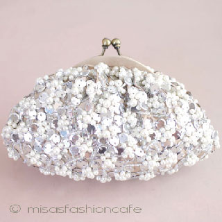 （画像用） ＳＡＮＴＩサンティ　バッグ パール小花　再販