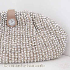 （画像用） SANTI サンティ クラッチ パールパヴェ（L size)