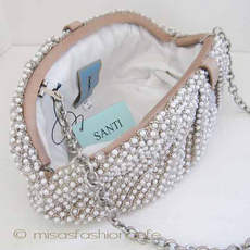 （画像用） SANTI サンティ クラッチ パールパヴェ（L size)