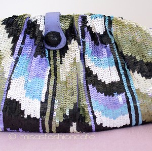 （画像用） SANTI サンティ クラッチ ブルーｘオリーヴ