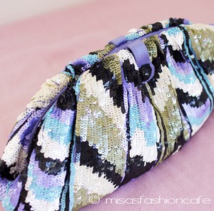 （画像用） SANTI サンティ クラッチ ブルーｘオリーヴ