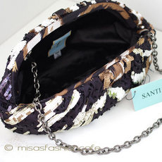 （画像用） SANTI サンティ クラッチ ゴールドｘパープル