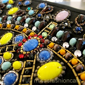 （画像用） SANTI サンティ クラッチ ビジューブラック