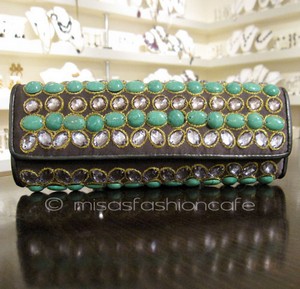 （画像用） SANTI サンティ クラッチ グリーン・ジュエル