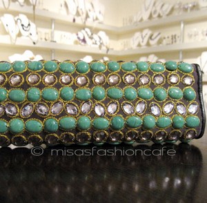 （画像用） SANTI サンティ クラッチ グリーン・ジュエル