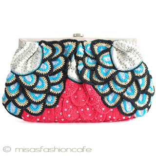 （画像用） SANTIサンティ　クジャク ショルダーバッグ兼クラッチ