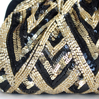 （画像用） ＳＡＮＴＩサンティ 　金＆黒 豪華全面刺繍バッグ