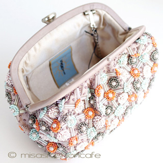 （画像用） ＳＡＮＴＩサンティ　バッグ パール＆ビーズ花チェック