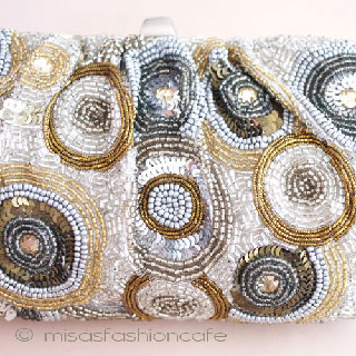 （画像用） SANTI サンティ クラッチ 花火（金・銀）