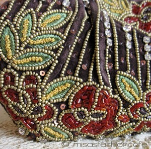 （画像用） SANTI サンティ クラッチ 　ジュエル花畑