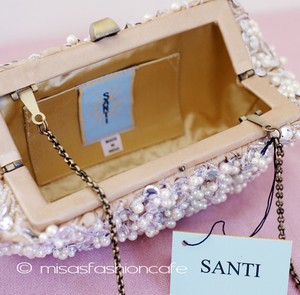 （画像用） ＳＡＮＴＩサンティ　クラッチ パール小花　再販