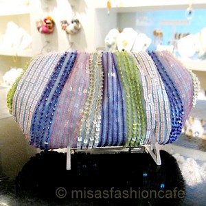 （画像用） SANTI サンティ クラッチ ストライプ