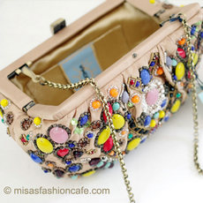 （画像用） SANTI サンティ クラッチ モロッコ・ビジュー