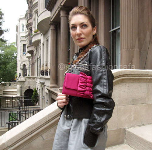 （画像用） SANTI サンティ クラッチ リボン（ピンク）