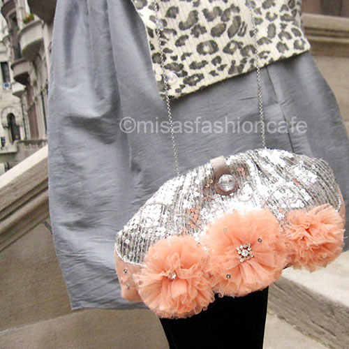 （画像用） ＳＡＮＴＩサンティ バッグ ビジューフラワー （L）