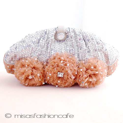 （画像用） ＳＡＮＴＩサンティ バッグ ビジューフラワー （L）