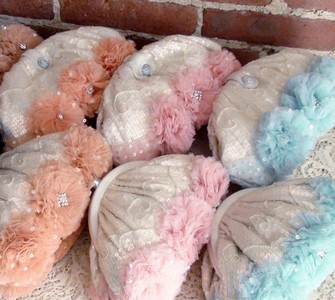 （画像用） SANTI サンティ クラッチ サーモンフラワー（ワイド）