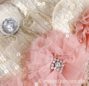 （画像用） SANTI サンティ クラッチ 　ピンクフラワー（ワイド）