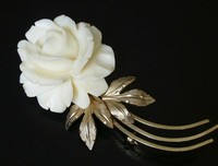 （画像用） 象牙アイボリー　ブローチ