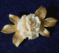 （画像用） 象牙アイボリー　ブローチ