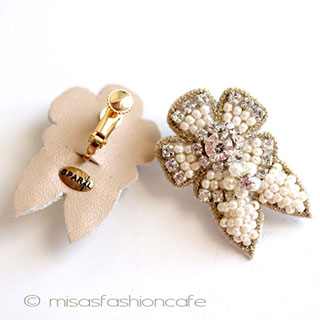 （画像用） ＳＰＡＲＫＬ　パールのお花 イヤリングまたはピアス