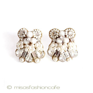 （画像用） パール＆ビジューブーケ イヤリングまたはピアス