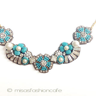 （画像用） ＳＰＡＲＫＬ　ネックレス ターコイズ・フラワー