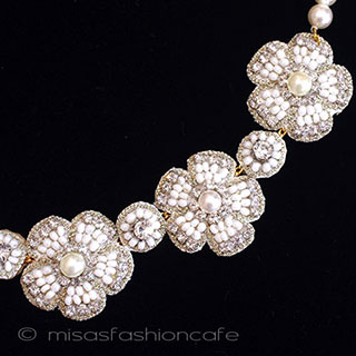 （画像用） ＳＰＡＲＫＬ　ネックレス ミルクガラス花　再販