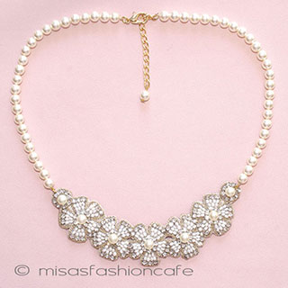 （画像用） ＳＰＡＲＫＬ　ネックレス ミルクガラスのお花