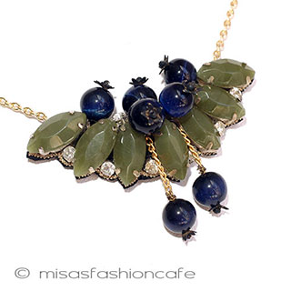 （画像用） ＳＰＡＲＫＬ　ネックレス 天然石　ブルーベリー