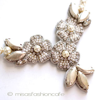 （画像用） ＳＰＡＲＫＬ　ネックレス パールのお花＆銀葉