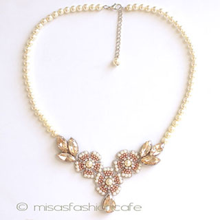 （画像用） ＳＰＡＲＫＬ　ネックレス パール・フラワー　再販！