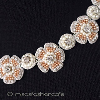 （画像用） ＳＰＡＲＫＬ　ネックレス ベージュパール・フラワー