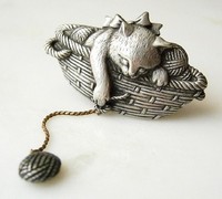 （画像用） JJ　猫ねこ　ブローチ