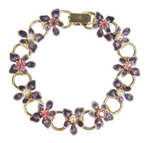 （画像用） アンティーク　 スミレの花ブレスレット