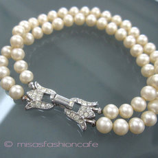 （画像用） クラウンTrifari　 グラスパール2連