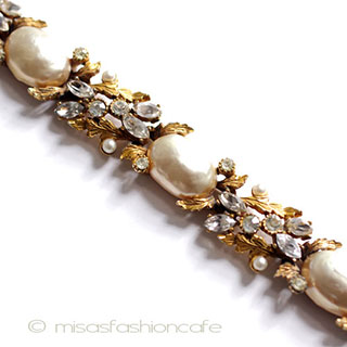 （画像用） ＡＲＴ刻印　ブレスレット バロックパールRS金葉