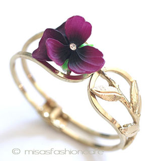 （画像用） パンジーすみれ　バングル