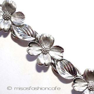 （画像用） SterlingSilver　銀製 ハナミズキ　ブレスレット