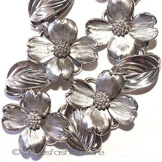 （画像用） SterlingSilver　銀製 ハナミズキ　ブレスレット