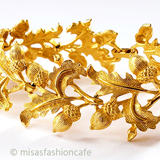 （画像用） ヴィンテージジュエリー どんぐり　ブレスレット