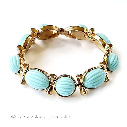 （画像用） TRIFARI　 トリファリ 水色リボンブレスレット