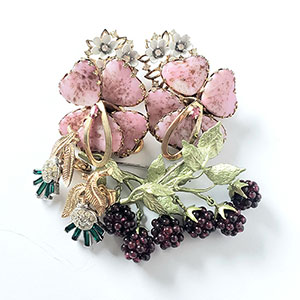 （画像用） コスチュームジュエリー ガラス・フローラル