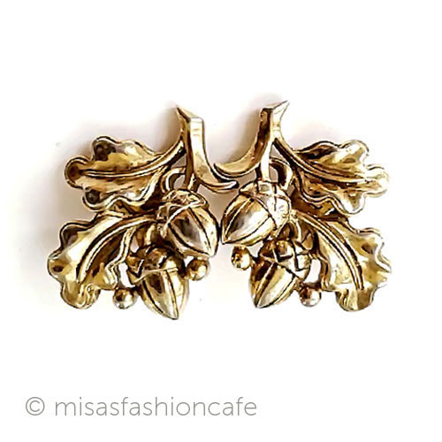 （画像用） Trifari　 トリファリ どんぐり　イヤリング