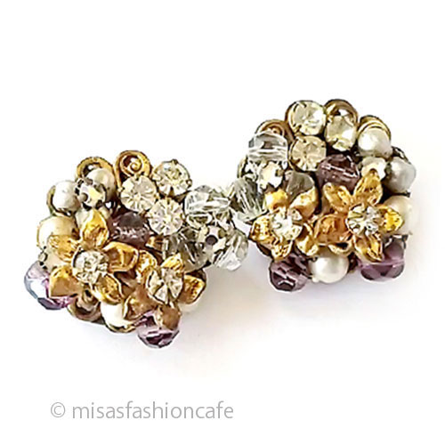 （画像用） Robert　イヤリング バロックパールRSの花