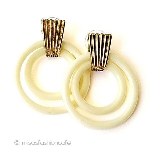 （画像用） Trifari　 トリファリ フープ２連　 ピアス