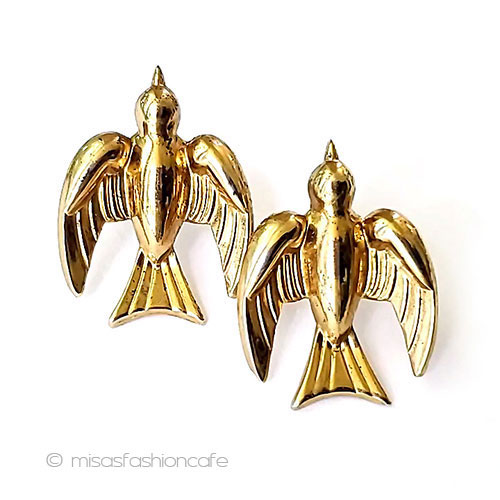 （画像用） Coro　コロ・ペガサス 金の鳥　鳩イヤリング