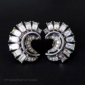 （画像用） Trifari　 トリファリ クリスタルイヤリング